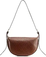 [KUNZHAN] Crescent Shoulder Bag,Trendy Hobo Handbag,Purses for Women Retro Crossbody Bags with Adjustable Strap