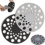 2 PCS Silicone Trivet mat, Multi-Purpose Pot Holder, Hot Pad Silicone Insulated Coasters, Multi-Purpose Silicone Pot Holders, Heat Insulation hot pad Trivet, Includes Black and Grey