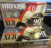 Sealed Lot Of 2 MAXELL XL ll High Bias 90 Min Blank Cassette Made in USA