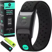 Powrlabs Heart Rate Monitor Armband ANT+ Bluetooth 5.0 DualBand Wireless Recharg