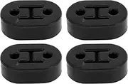 2 Holes Muffler Exhaust Hanger/Exhaust Pipe Mount Bracket Insulator for Car Truck/Heat-Resistant PU 11mm ID / 4 Pcs Black