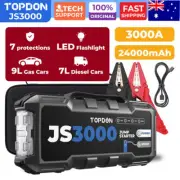 TOPDON JS3000 3000 Amp 12-Volt Super Safe Lithium Jump Starter 10 Protections AU