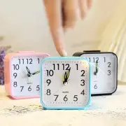 Portable Square Small Alarm Clock Quartz Beep Clock Bedroom Bedside Alarm Clock