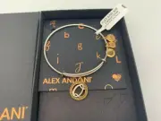NEW Alex and Ani INITIAL Q Two Tone Charm Bangle Bracelet NWT & BOX