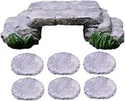MOTHNUR Add Enchantment to Your Garden Mini Resin Stepping Stone Fairy Garden Bridge for DIY Bonsai and Succulent Planting