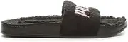 [PUMA] Womens Leadcat 2.0 Ylm Sherpa Slide Athletic Sandals Casual Low Heel 1-2" - Black