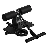 Sit Up Assistant Device, Ab Core Trainer with Suction Cups and Pull Rope, Adjustable Fitness Equipment with Counting Function for Home Gym Workouts and Strength Training