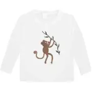 'Monkey fun' Children's / Kid's Long Sleeve Cotton T-Shirts (KL041001)