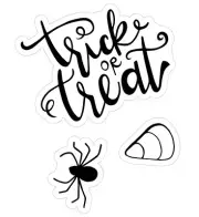 Sizzix Framelits Trick or Treat #2 662942 Retail $9.99 3pk/stamp Lindsey Serata