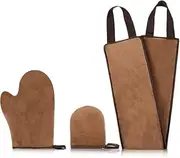 Self Tanning Mitt Set, Fake Tan Mit Set, 3 in 1 Tan mitt Applicator self applicator Reusable tanning Glove self tan Tanning mitt for Mit Back applicator brown