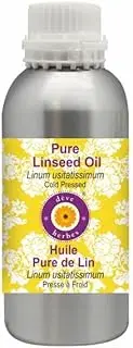 Deve Herbes Pure Linseed Oil (Linum usitatissimum) Natural Therapeutic Grade Cold Pressed 1250ml (42 oz)