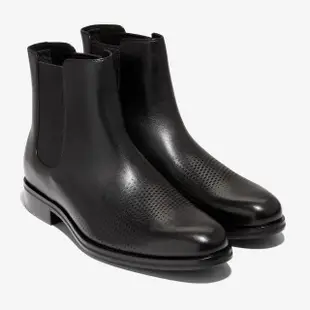 【Cole Haan】WASHINGTON GRAND LASER CHELSEA BOOT 雷射雕孔 切爾西靴男靴(經典黑-C38373)