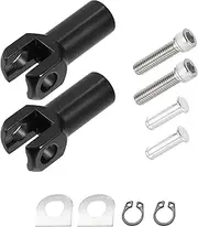 X AUTOHAUX Passenger Foot Peg Supports Mounts Clevis Kit Left and Right Motorcycle Footpeg for Harley Davidson Softail 2000-2006 Footrest Mounting Clevis Hardware Kit Black