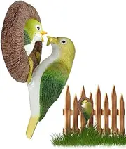 Tree Hole Decoration | Garden Tree Decor Cute Creative Resin Bird Sculptures - Garden Animal Sculptures for Patios, Indoor Decorations