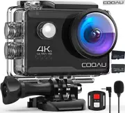 COOAU Aution Camera 4K 30fps 20MP Ultra HD Sport Waterproof DV WiFi +SD Card