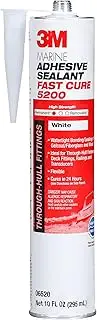 3M Marine Adhesive/Sealant Fast Cure (White, 1/10 Gallon)