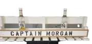 Captain Morgan Wall Mounted Bottles And Wine Glasses Holder Hand Made