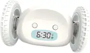 Digital Alarm Clock Bedroom on Wheels Runaway Moving Extra Super Loud Alarm Cloc