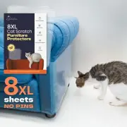 Cat Scratch Couch Protector - 8XL Sheets Clear Almost Invisible Extra Durable...