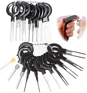 Swpeet 19Pcs Terminal Removal Tool Assortment Kit, Wire Connector Terminal Pin Extractors Pin Terminal Extractor Kit for Most Car Connector Terminal Needle Removal Tool with Protective Bag