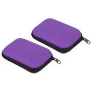 Dart Case, 2 Pack EVA Darts Carrying Storage with Mesh Pockets, Purple