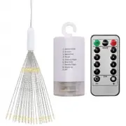 2Pcs Waterproof 120 Leds Starburst Lights Fireworks Lamp Warm White String Lights