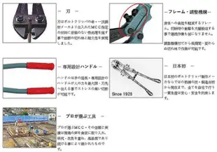 景鴻五金 公司貨 日本MCC BC-0775 30英吋 750mm 大鐵剪 破壞剪 鋼鐵剪 超耐用 含稅價