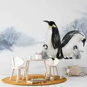 3D Penguins Winter Wallpaper Wall Murals Removable Wallpaper