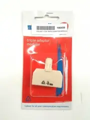 1X RJ12 SOCKET 6P4C TO 3X RJ12 PLUG TRIPLE TELEPHONE MODULAR ADAPTOR