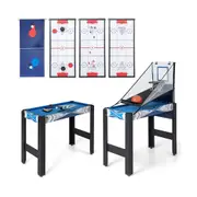 Costway 6-In-1 Combo Game Table Multi Game Tablew/Basketball Billiards Ping Pong Hockey Shuffleboard Bowling