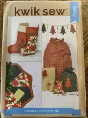 Kwik Sew K4347 Holiday Decorating Tree Skirt, Stockings Gift Bag