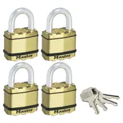 Master Lock 50mm Excell Padlock - 4 Pack