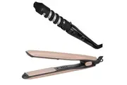 Cabello Silk Smooth Styler (Gold) & Voluminous Curler - Combo
