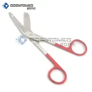 Color Bandage Scissor Paramedic Nurses Uniform Supply,(Red Handle)