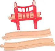 HONITANO 1set Wooden Train Track Bundle with Bridge Supports Compatible Accessories for Wooden Train for Creative Play and Educational Settings