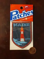 Vintage Voyager Embroidered Maine Lighthouse Patch Emblem NEW Iron On or Sew