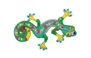 Patch backpack gecko green lizard reptile salamander embroidered iron on / sew