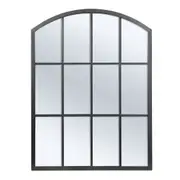 Cooper & Co. Marais 80cm Arch Top Iron Indoor Outdoor Mirror Black