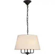 Living District LD6009D17BK Maple 4 Light 17 inch Black Pendant Ceiling Light