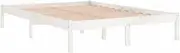 VidaXL Pine Solid Wood Bed Frame, Double Futon, Bedroom Furniture - White, 150 x 200 cm UK King