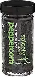 Spicely Organic Peppercorn Black Whole 1.70 Ounce