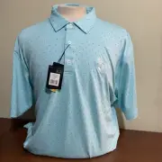 Dunning Coolmax Mens 2XL Golf Polo Shirt Riviera Blue New Nwt