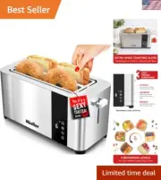 Premium 4-Slice Stainless Steel Toaster with 6 Browning Levels & Cancel Function
