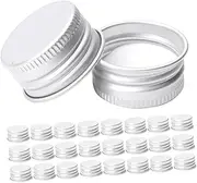 ERINGOGO 50Pcs Leakproof Aluminum Screw Caps for Reusable Canning Jars Bottle Tops for Milk Storage Durable Protective Lids for Home Travel and Laboratory Use