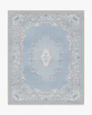 245' x 305' | Machine Washable Runner Rug | Kid & Pet Friendly | Indoor Rug | Lady Whistledown Soft Blue Rug by Bridgerton | Ruggable