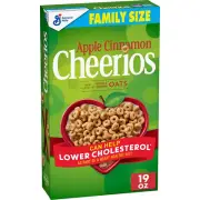 Apple Cinnamon Cheerios, Heart Healthy Gluten Free Breakfast Cereal, Family Size