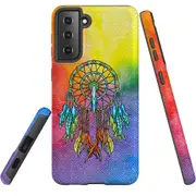 For Samsung Galaxy S22+ Plus Case, Armour Cover, Colourful Dreamcatcher