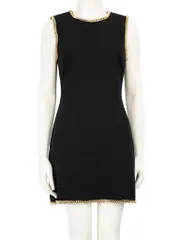 Black Gold Chain Detail Dress