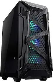 ASUS TUF Gaming GT301 Mid-Tower Compact Case for ATX Motherboards with Honeycomb Front Panel, 120mm Aura Addressable RBG Fans, Headphone Hanger, and 360mm Radiator Support, 2 x USB 3.2