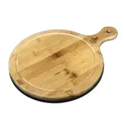 Wilmax England Bamboo 43.5x33cm Round Serving Paddle Board w/ Handle Natural